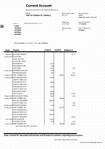 AIB Ireland Bank Statement