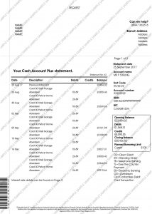 Clydesdale Bank Statement